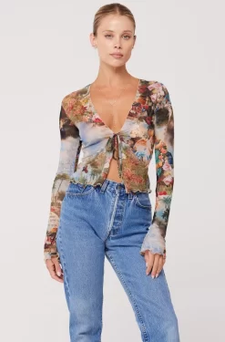 Outlet Aliyah Mesh Top In Shakespeare Women Tops