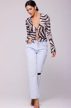 Outlet Aliyah Mesh Top In Tigris Women Tops