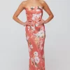 Sale Anna Slip In Terracotta Floral Women Dresses