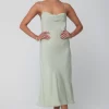 Shop Berri Slip In Sage Women Dresses
