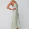 Shop Berri Slip In Sage Women Dresses