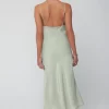 Shop Berri Slip In Sage Women Dresses