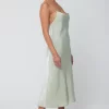 Shop Berri Slip In Sage Women Dresses