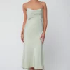 Shop Berri Slip In Sage Women Dresses
