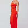 Outlet Caley Dress In Red Women Dresses
