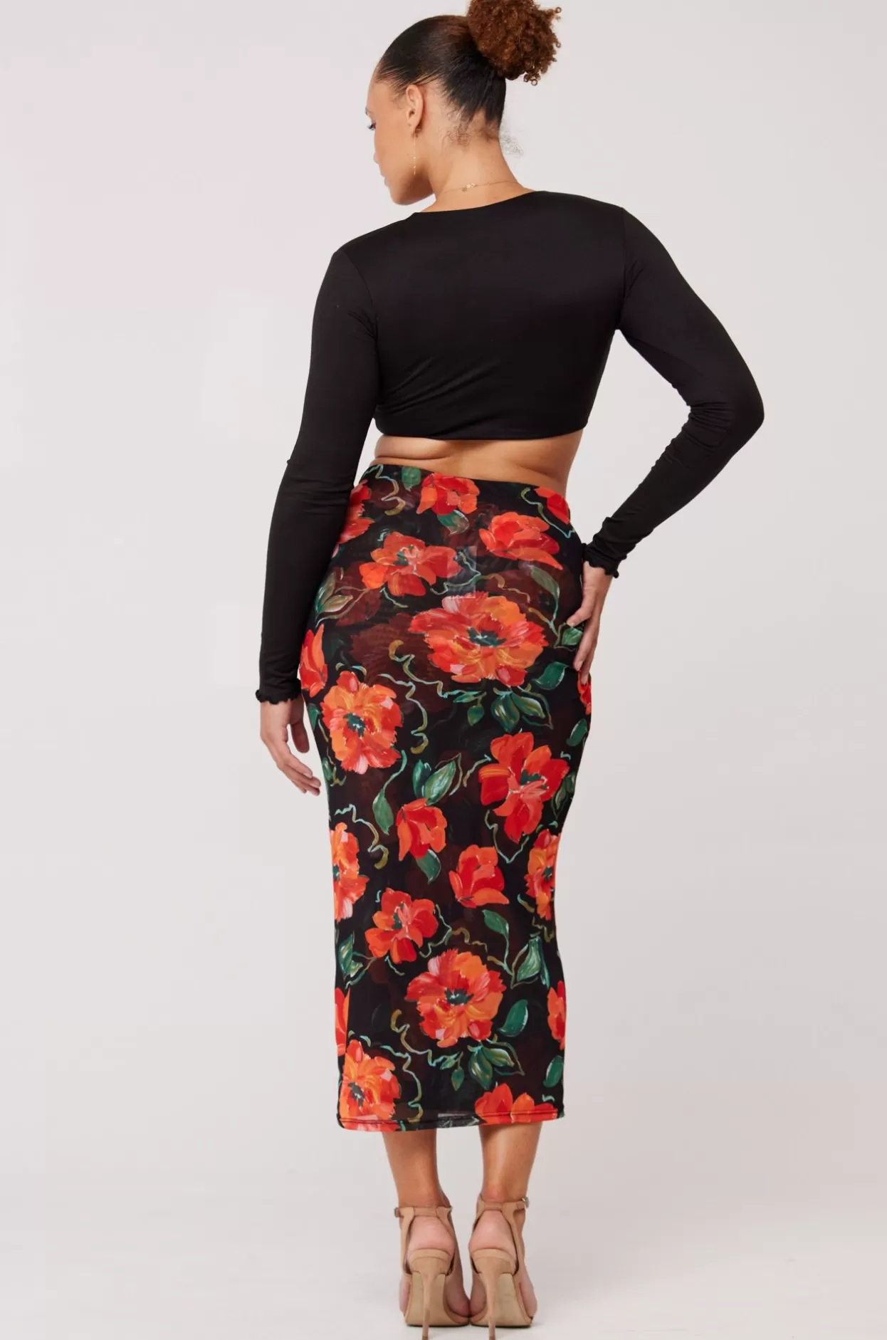 clyde_mesh_skirt_in_poppy_5.webp New Clyde Mesh Skirt In Poppy Women Bottoms