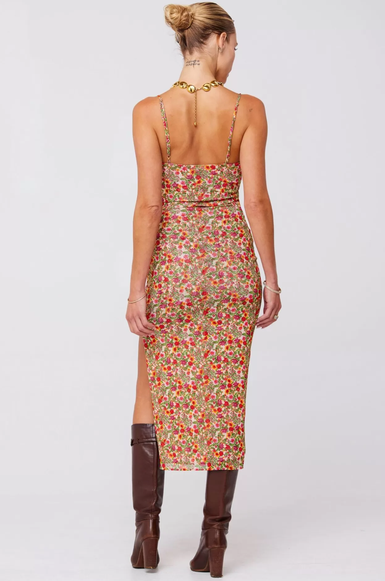 kiele_mesh_dress_in_fleetwood_4.webp Shop Kiele Mesh Dress In Fleetwood Women Dresses