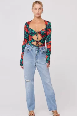 Outlet Presley Bodysuit In Mistletoe Women Tops