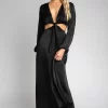Cheap Noelle Maxi Dress - Black Maxi Dress With Sleeves Women Dresses