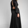 Cheap Noelle Maxi Dress - Black Maxi Dress With Sleeves Women Dresses