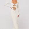 Store Simone Dress In Ivory Women Dresses