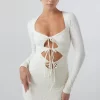 Store Simone Dress In Ivory Women Dresses