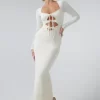 Store Simone Dress In Ivory Women Dresses