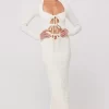 Store Simone Dress In Ivory Women Dresses