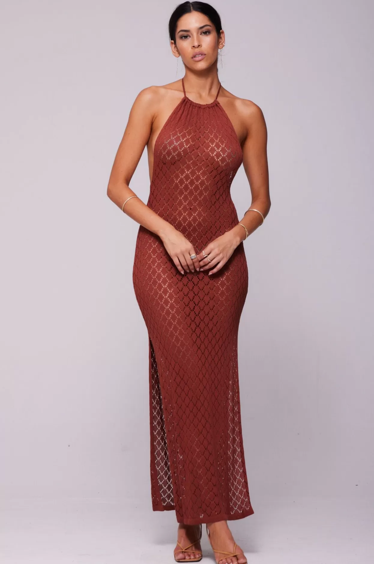 sky_halter_in_brick_3.webp Outlet Sky Halter In Brick Women Dresses