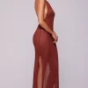Outlet Sky Halter In Brick Women Dresses