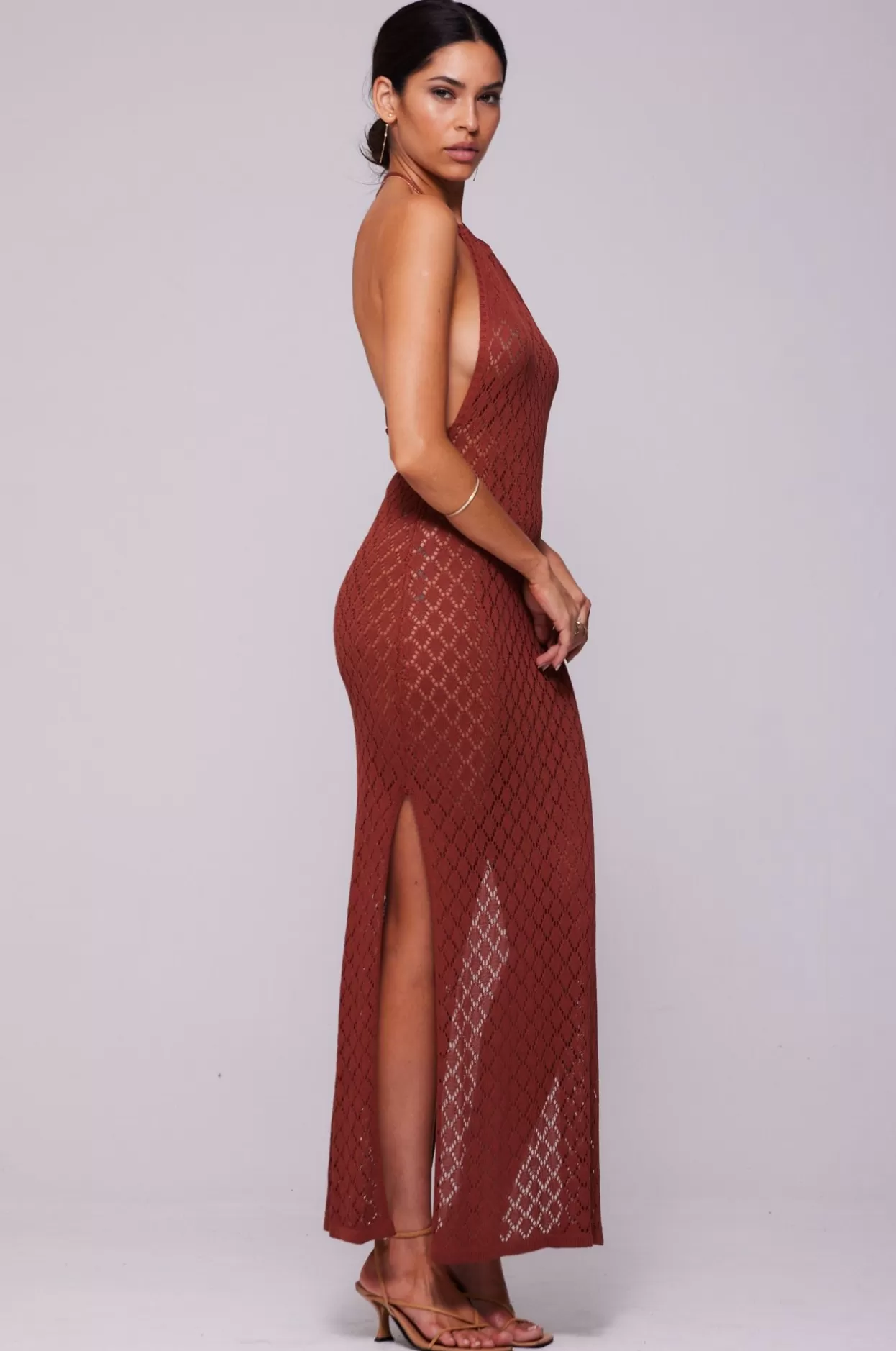 sky_halter_in_brick_4.webp Outlet Sky Halter In Brick Women Dresses