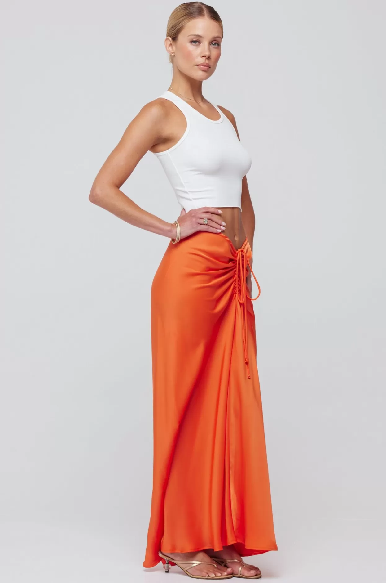 ziggy_skirt_in_papaya_1.webp Discount Ziggy Skirt In Papaya Women Bottoms